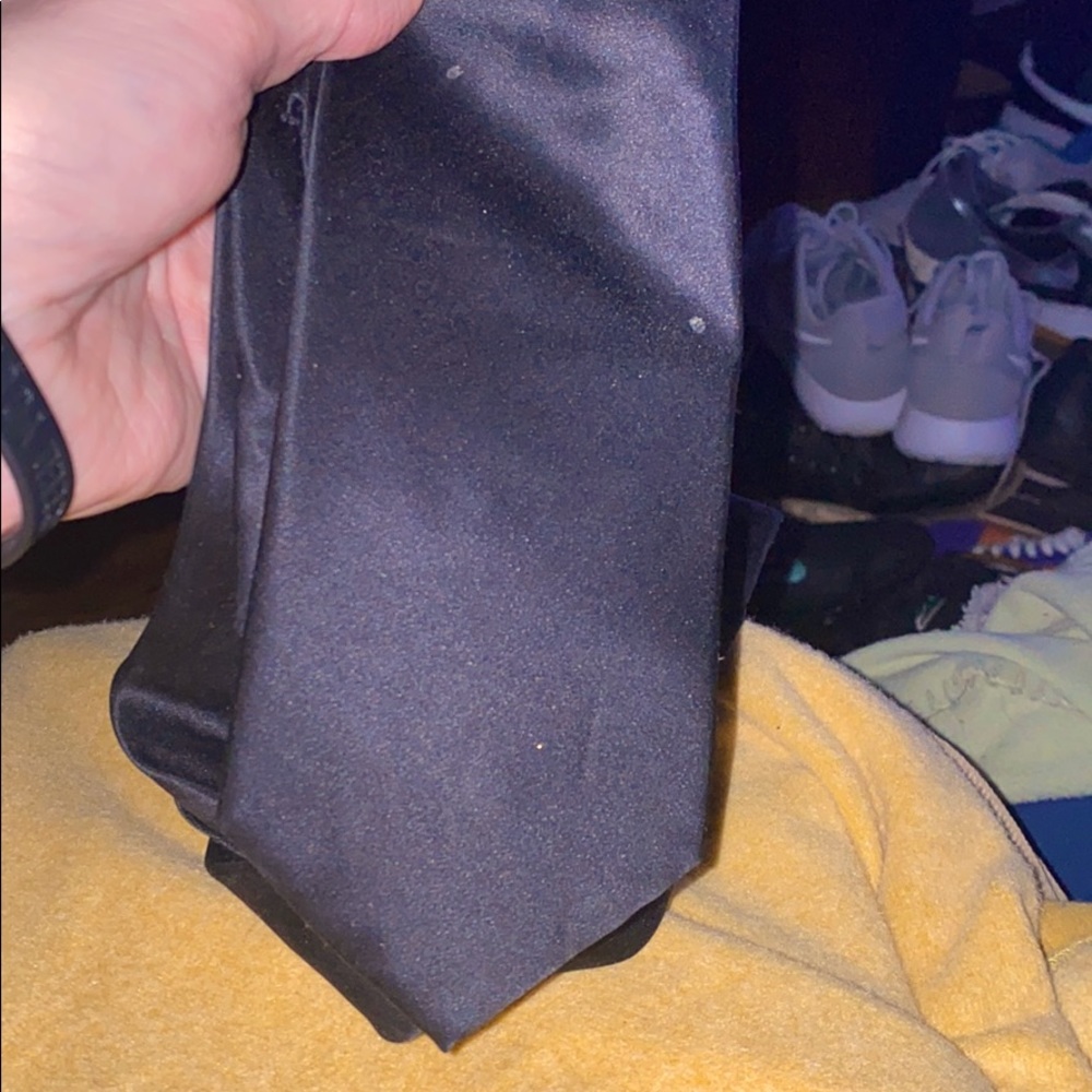 Classic black tie.